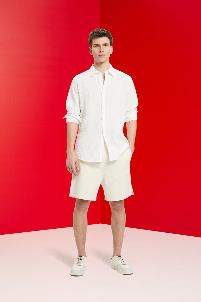 T-shirt en mousseline de coton durable, OFF WHITE, detail image number 1