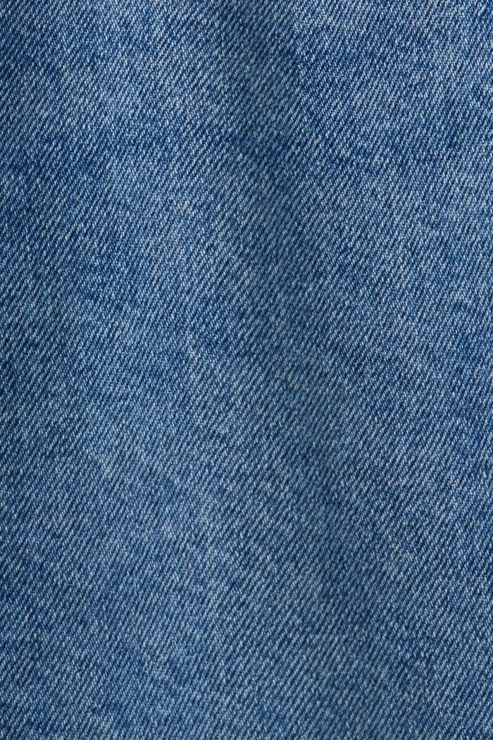 Jean droit à taille haute de style rétro, BLUE MEDIUM WASHED, detail image number 6