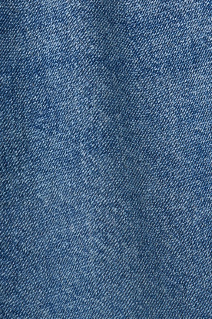 Jean droit à taille haute de style rétro, BLUE MEDIUM WASHED, detail image number 6