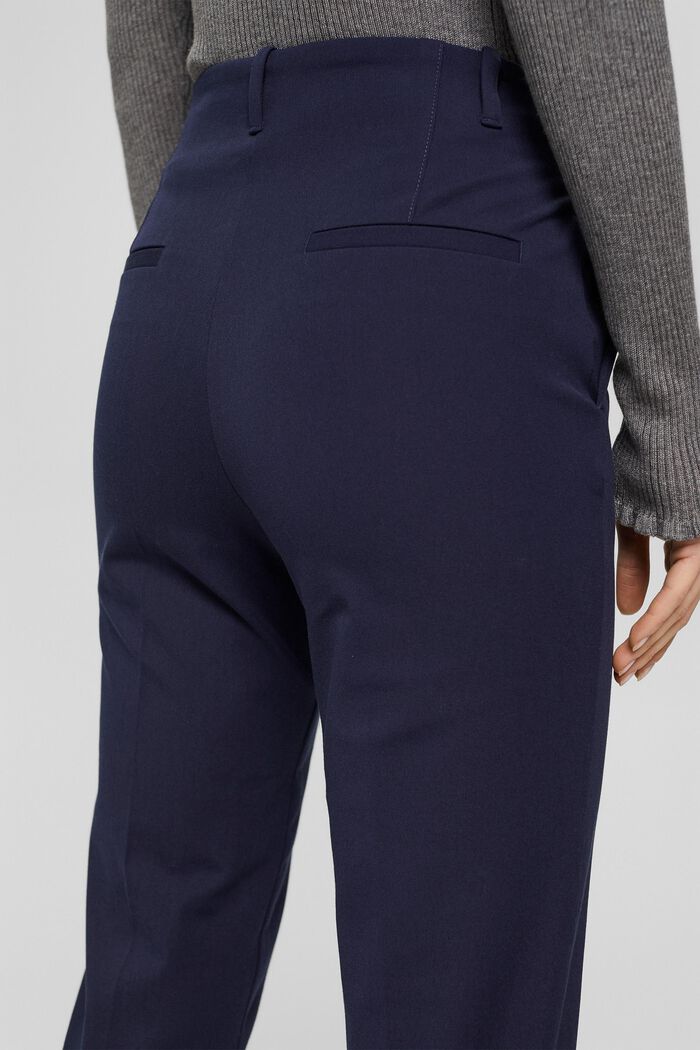 Pantalon stretch en coton mélangé, NAVY, detail image number 5