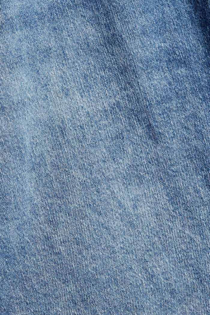 Jupe en jean à élastique, en coton biologique mélangé, BLUE MEDIUM WASHED, detail image number 1