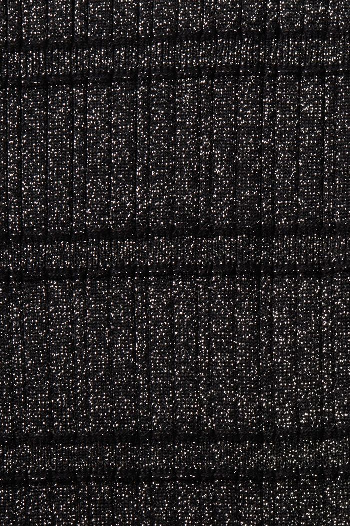 Mini-robe en maille lamée, BLACK, detail image number 6