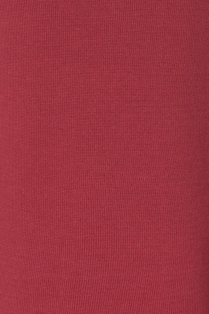 Robe midi en maille dotée d’une ceinture amovible, DARK RED, detail image number 3