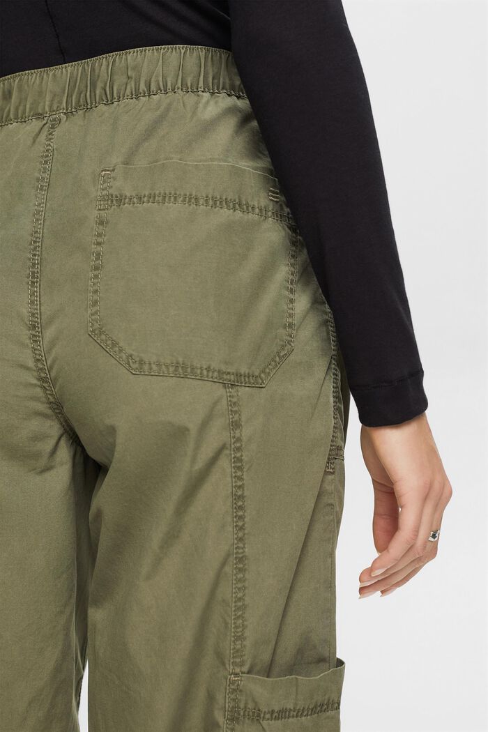 Pantalon cargo à enfiler, 100 % coton, KHAKI GREEN, detail image number 4