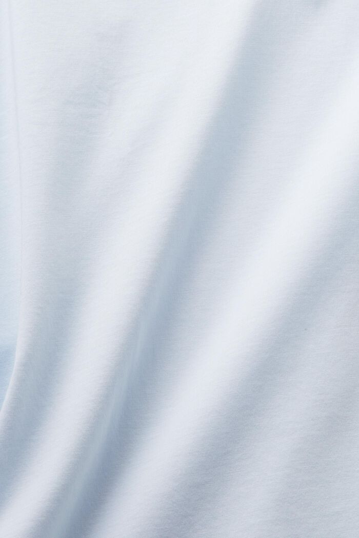 T-shirt en coton Pima mercerisé à encolure en V, PASTEL BLUE, detail image number 4