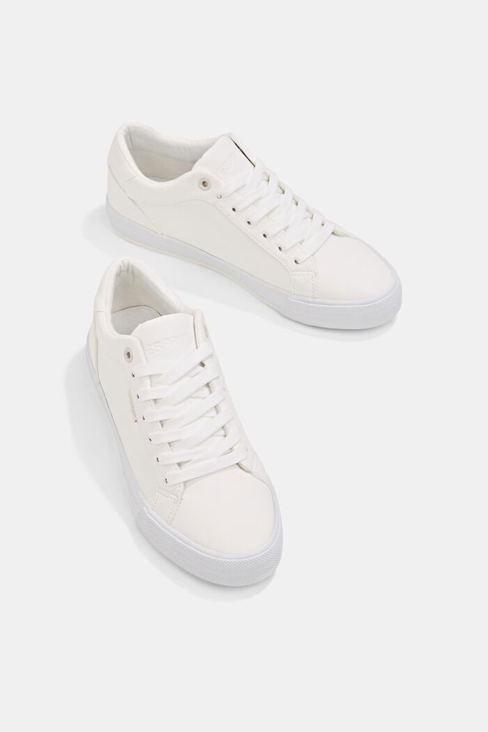 Sneakers en similicuir, OFF WHITE, detail image number 6