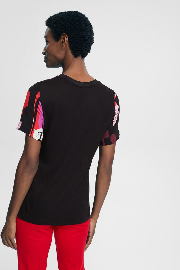 T-shirt à motif, LENZING™ ECOVERO™, BLACK, detail image number 3