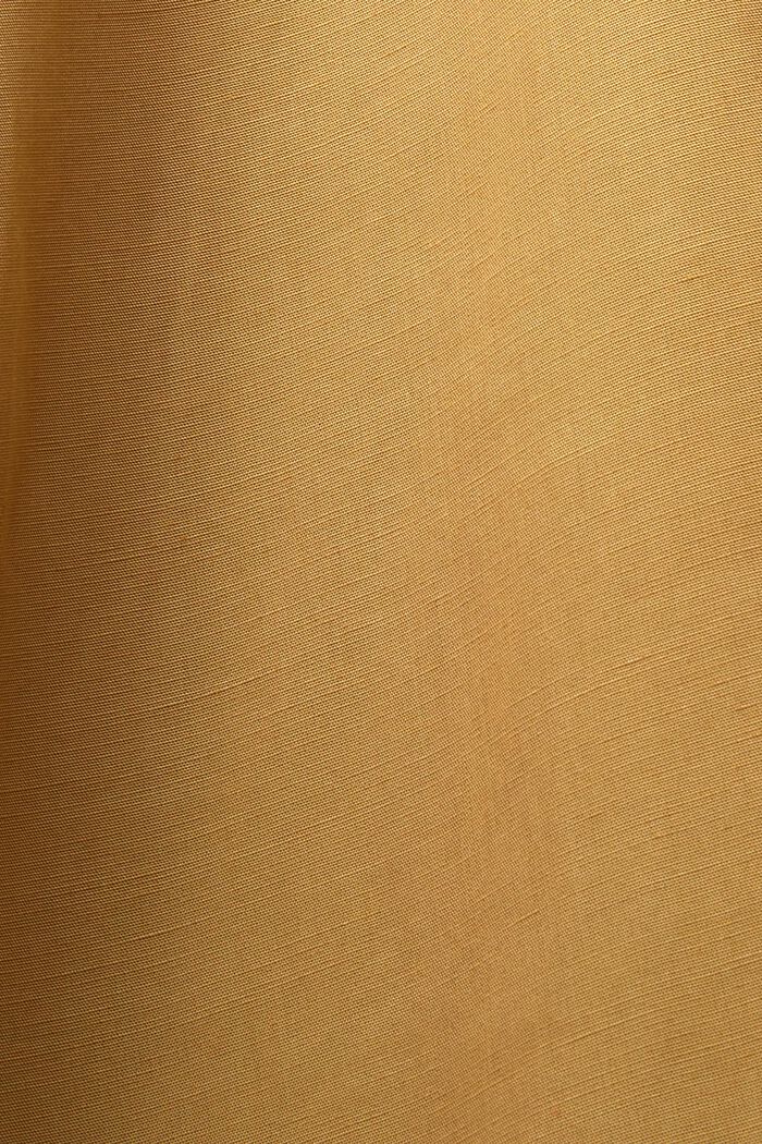 Robe-salopette longueur midi, lin mélangé, TOFFEE, detail image number 4