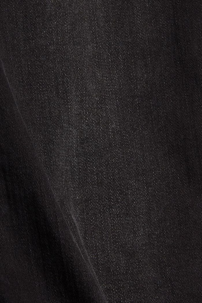 Jean stretch en coton biologique mélangé, BLACK DARK WASHED, detail image number 4