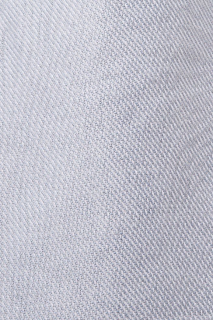 Chino court à ceinture cousue, lin mélangé, LIGHT BLUE LAVENDER, detail image number 6