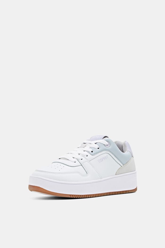 Sneakers à plateau et note de couleur, WHITE, detail image number 2