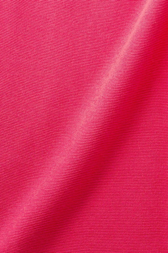 Robe longueur midi côtelée sans manches, PINK FUCHSIA, detail image number 4