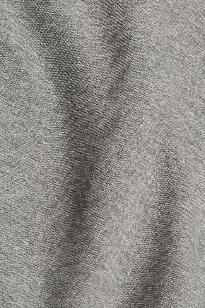 En matière recyclée : le sweat-shirt à logo brodé, MEDIUM GREY, detail image number 4