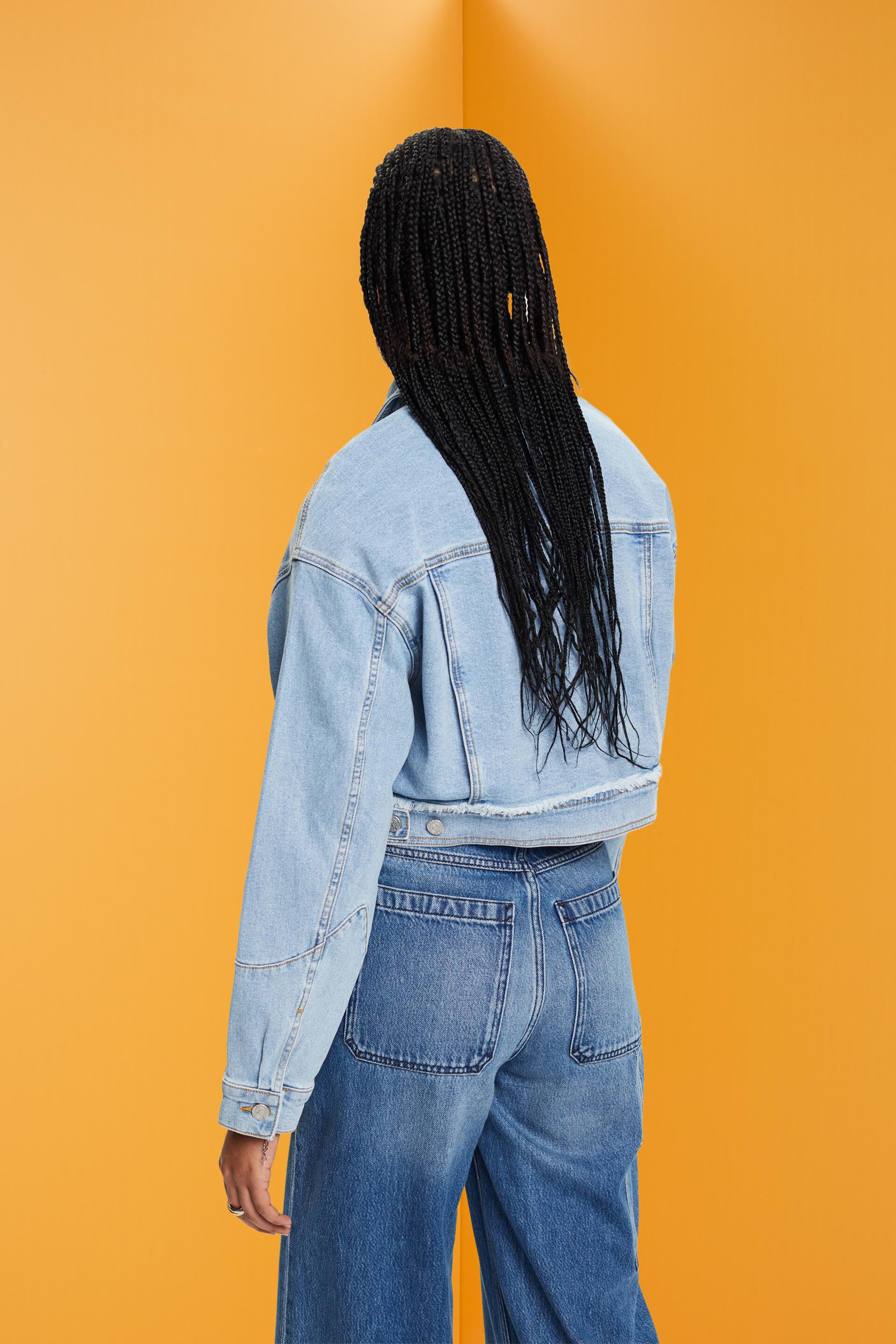 ESPRIT – Veste en jean courte effrangée sur notre boutique en ligne
