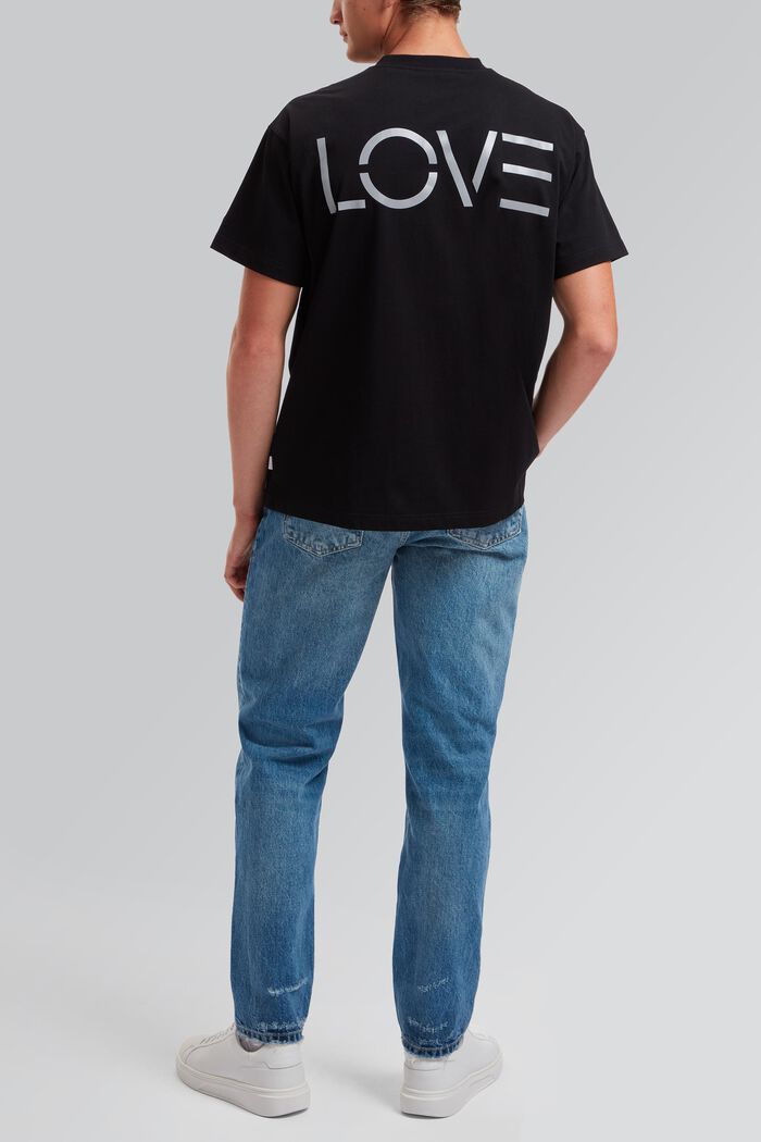 T-shirt unisexe à imprimé au dos, BLACK, detail image number 3