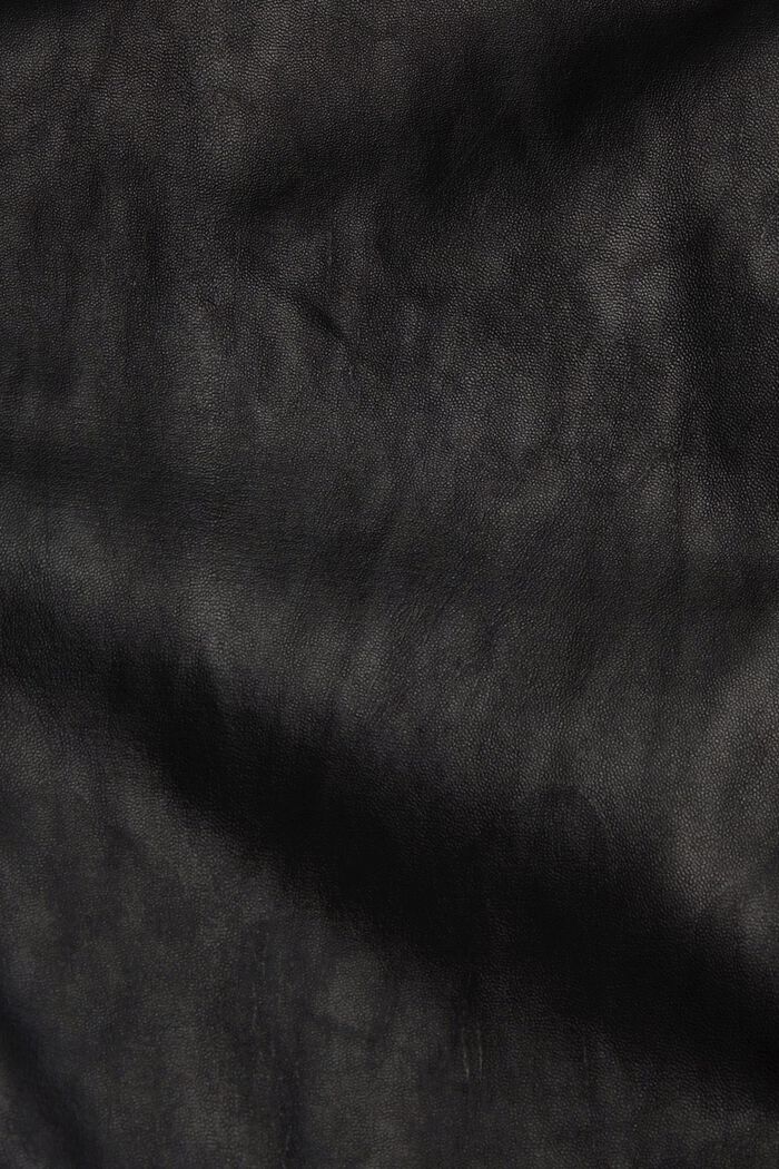 Veste de taille non doublée, en similicuir, BLACK, detail image number 4