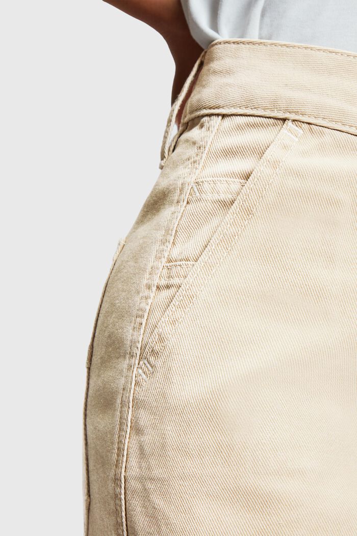 Mini-jupe workwear à effet ourlet défait, SAND, detail image number 3