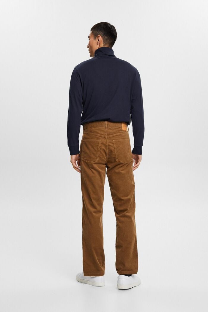 Pantalon en velours côtelé de coupe Straight Fit, BARK, detail image number 3