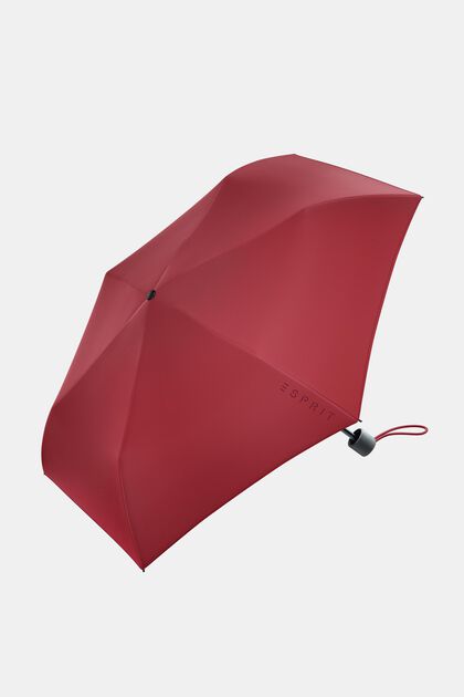 Parapluie de poche rouge à imprimé logo, FLAG RED, overview