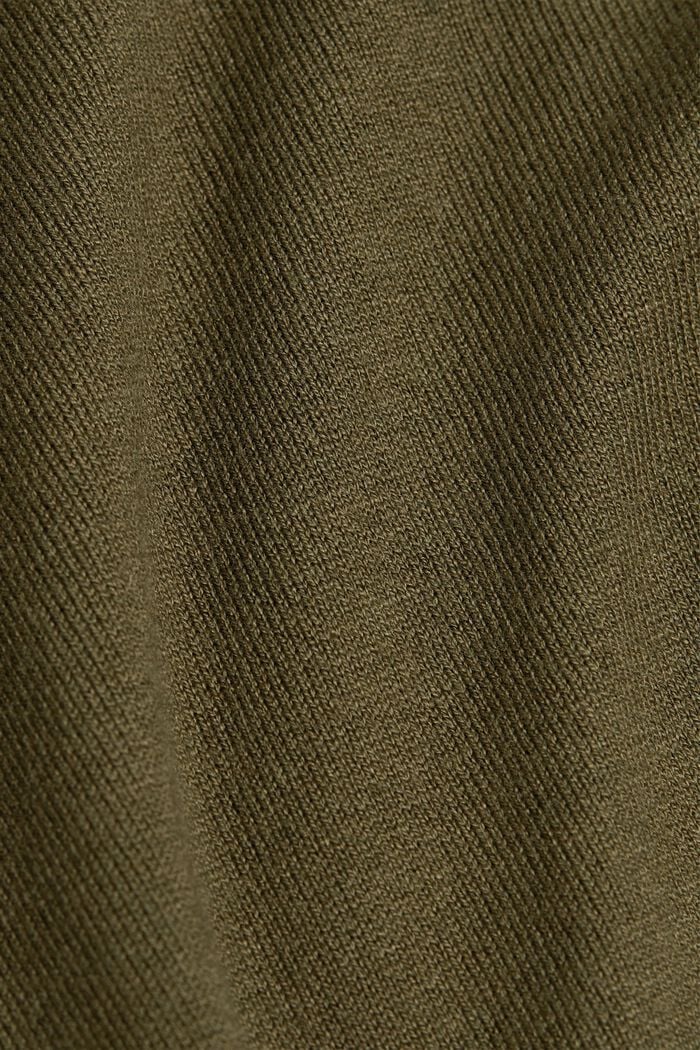 Cardigan en coton biologique mélangé, KHAKI GREEN, detail image number 6