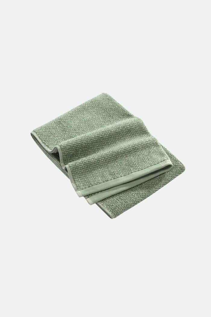 Drap de bain chiné, 100 % coton, SOFT GREEN, detail image number 0