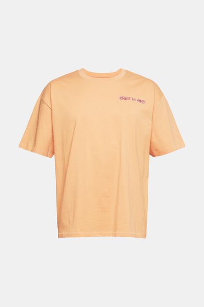 T-shirt oversize à logo imprimé, PEACH, overview