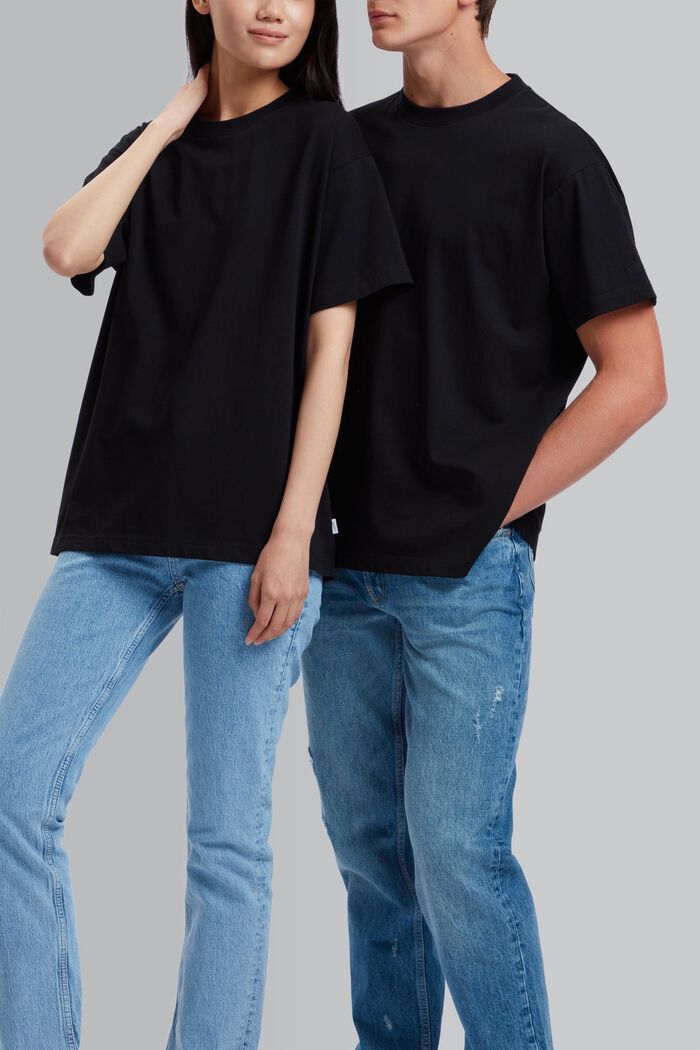 T-shirt unisexe à imprimé au dos, BLACK, overview
