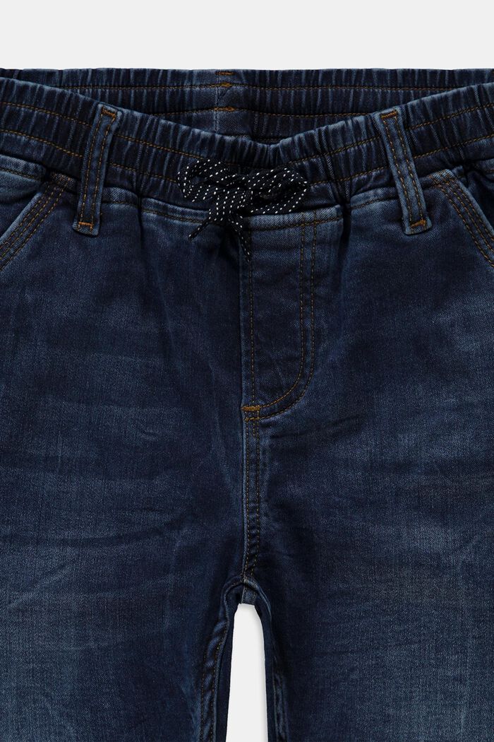 Jean à ceinture élastique, BLUE DARK WASHED, detail image number 2