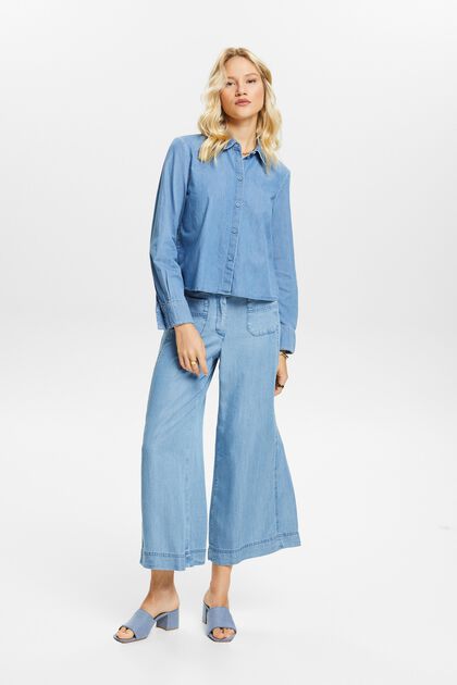 Jupe-culotte à jambes larges cropped