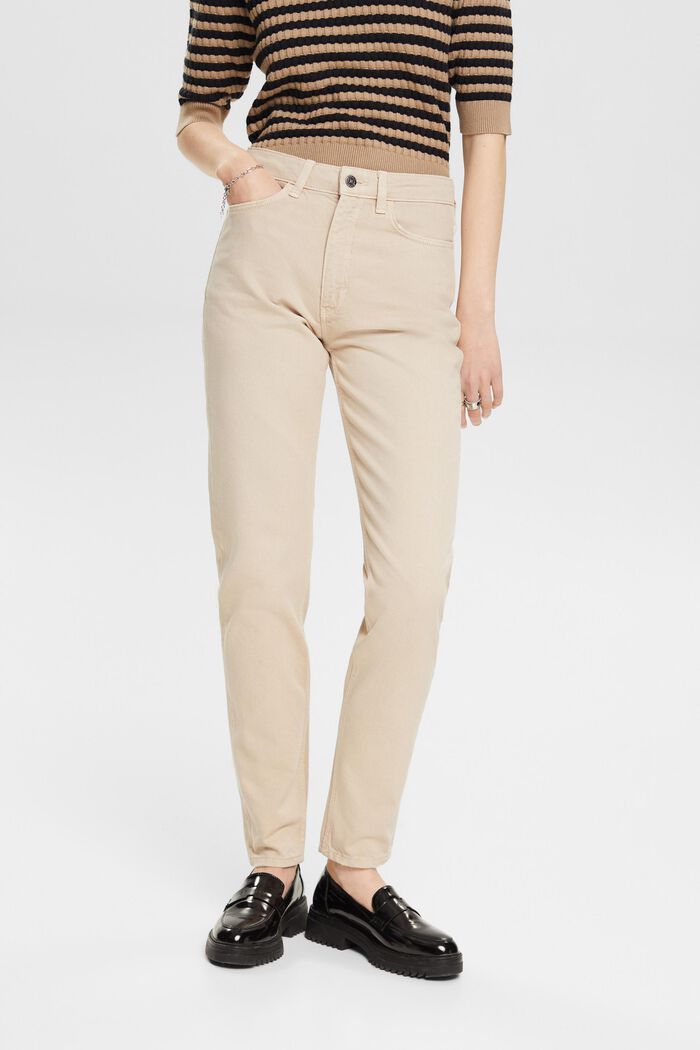 Pantalon en twill de coupe Mom, SAND, detail image number 0