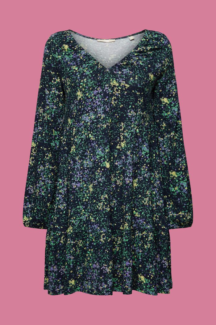 Mini-robe en jersey crêpe, LENZING™ ECOVERO™, NAVY, detail image number 6