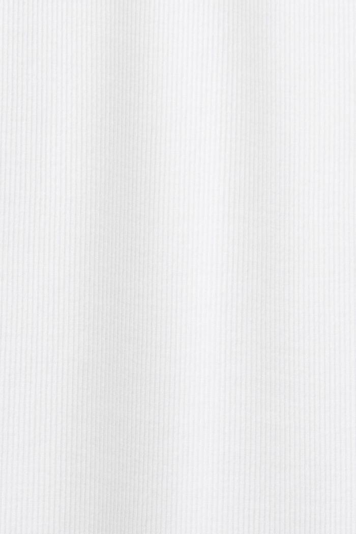 Robe longueur midi en jersey côtelé, coton stretch, WHITE, detail image number 5