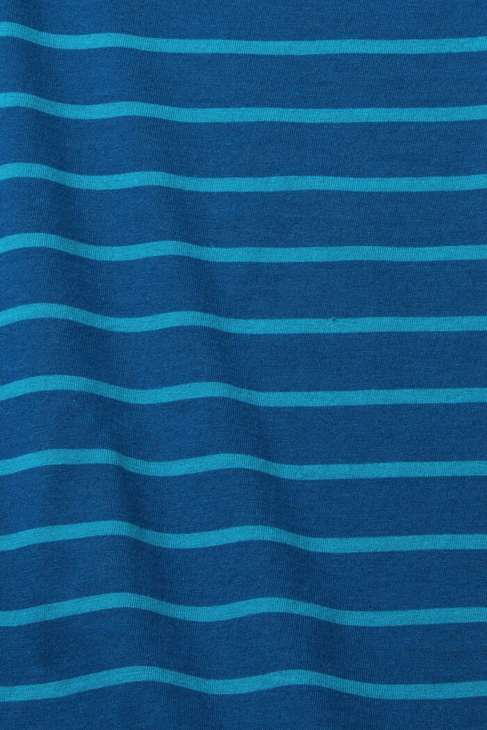 T-shirt à manches longues à motif à rayures, PETROL BLUE, detail image number 1