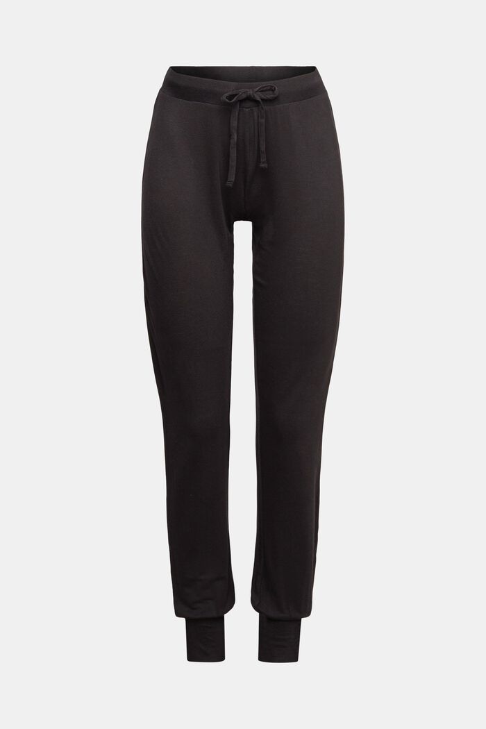 Pantalon de pyjama en LENZING™ ECOVERO™, BLACK, detail image number 6
