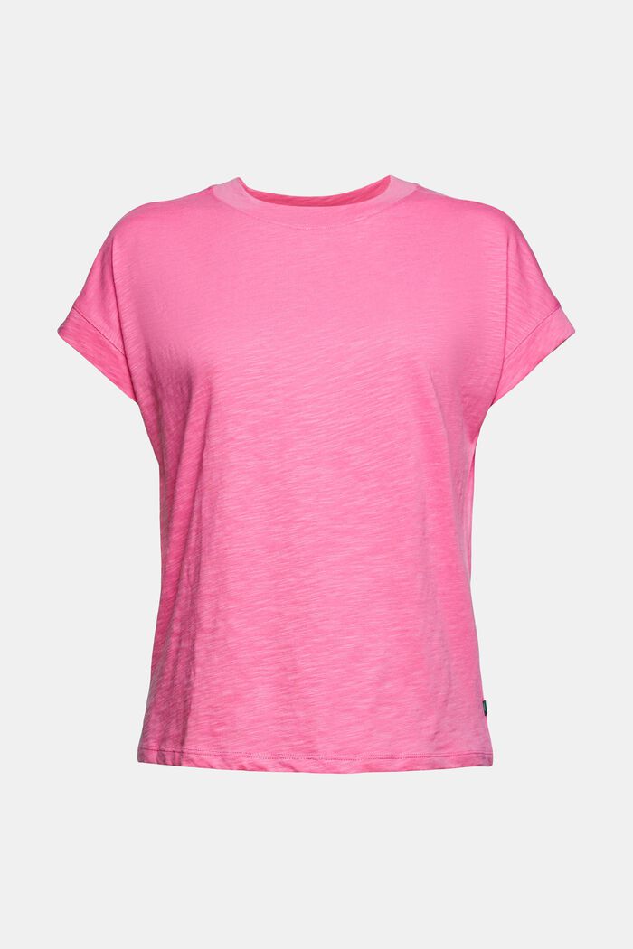 T-shirt 100 % coton biologique, PINK, overview