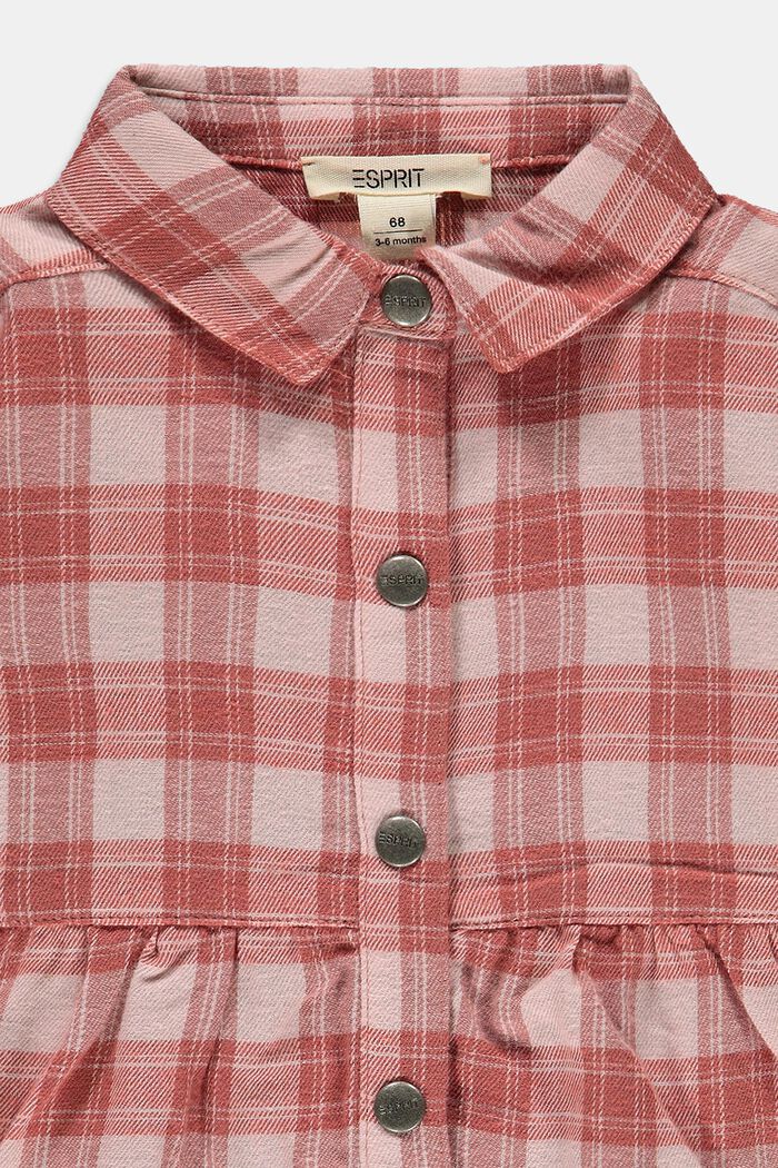 Robe-chemise en flanelle de coton, PASTEL PINK, detail image number 1