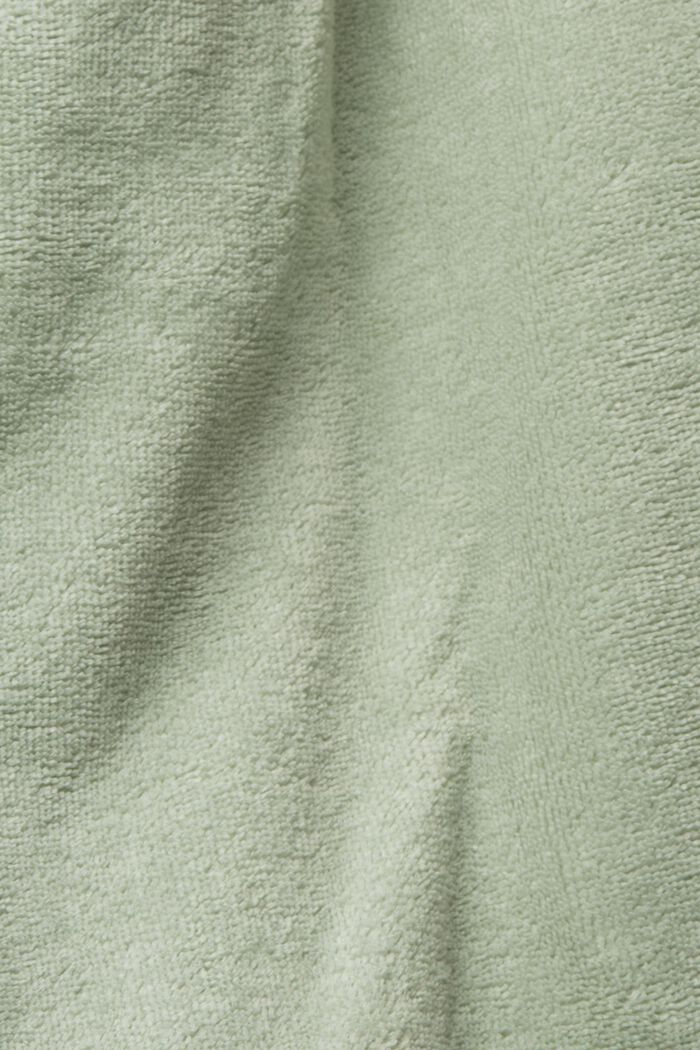 Peignoir à capuche en tissu éponge, SOFT GREEN, detail image number 4