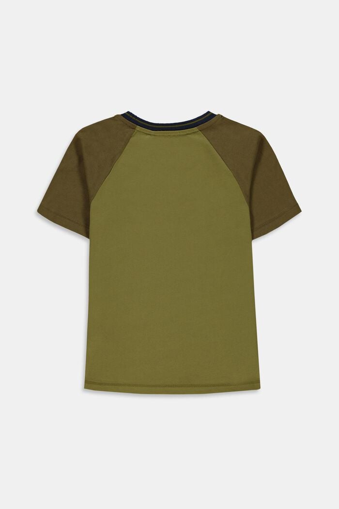 T-shirt orné d’une broderie en 100 % coton, LEAF GREEN, detail image number 1