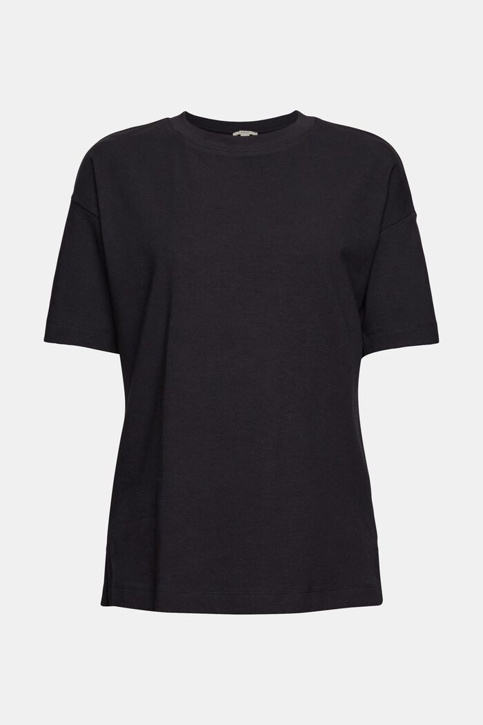 T-shirt oversize en coton, BLACK, overview