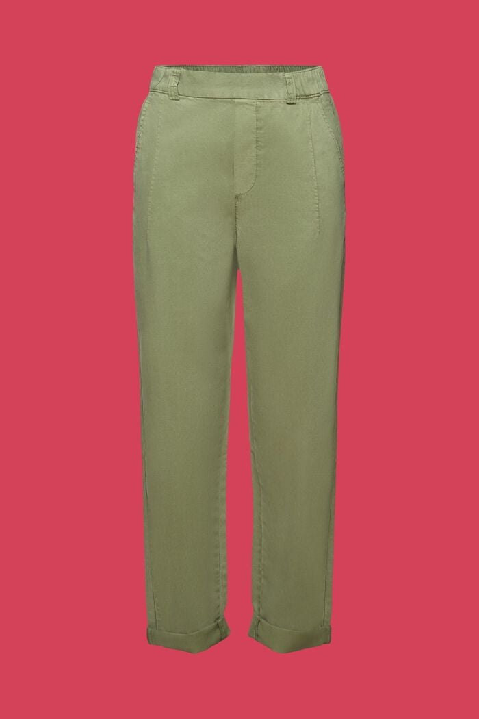 Pantalon chino cropped à enfiler, PALE KHAKI, detail image number 7