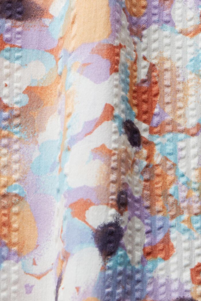 Robe en coton texturé, PURPLE, detail image number 4