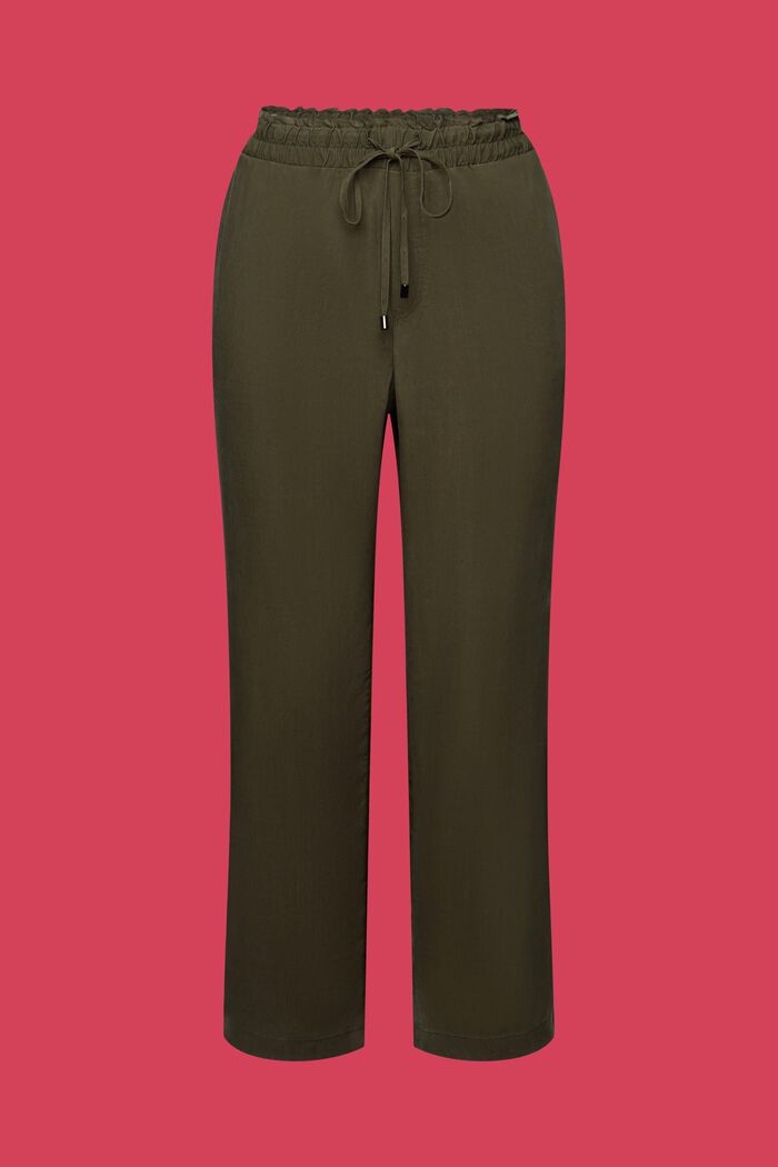 Pantalon à taille élastique, DARK KHAKI, detail image number 7