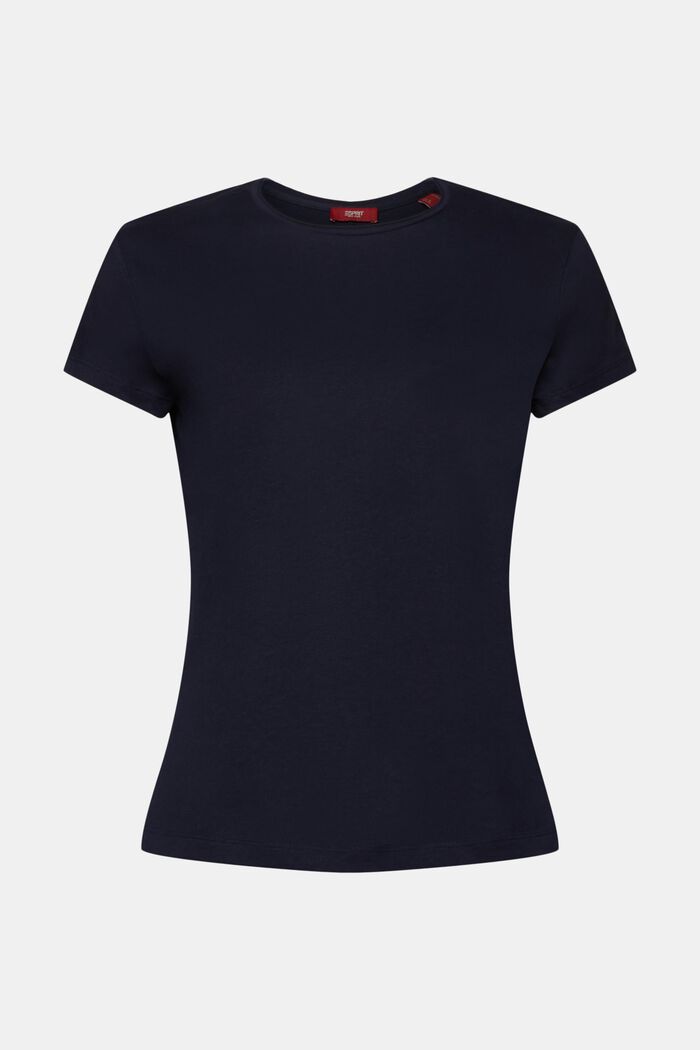 T-shirt à encolure ronde, 100 % coton, NAVY, detail image number 6