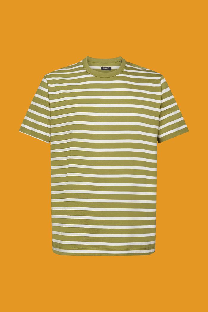 T-shirt rayé en coton durable, LEAF GREEN, detail image number 7