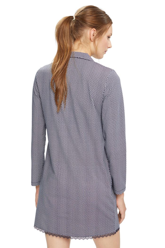 Chemise de nuit en jersey à imprimé, NAVY, detail image number 1