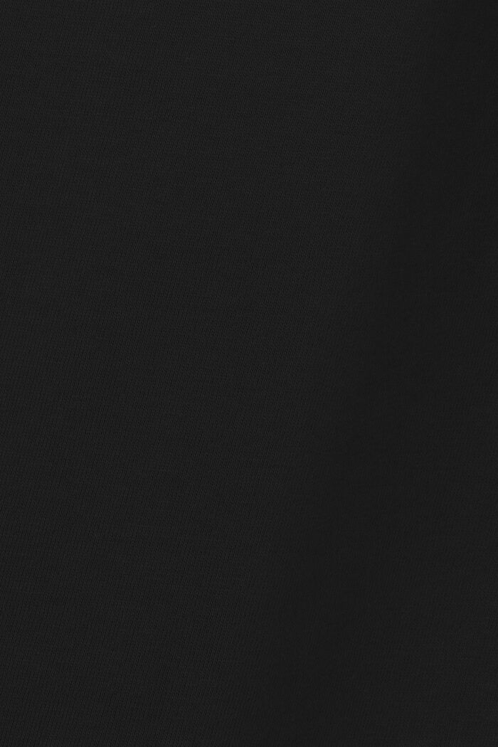 Sweat-shirt unisexe en maille polaire de coton orné d’un logo, BLACK, detail image number 5