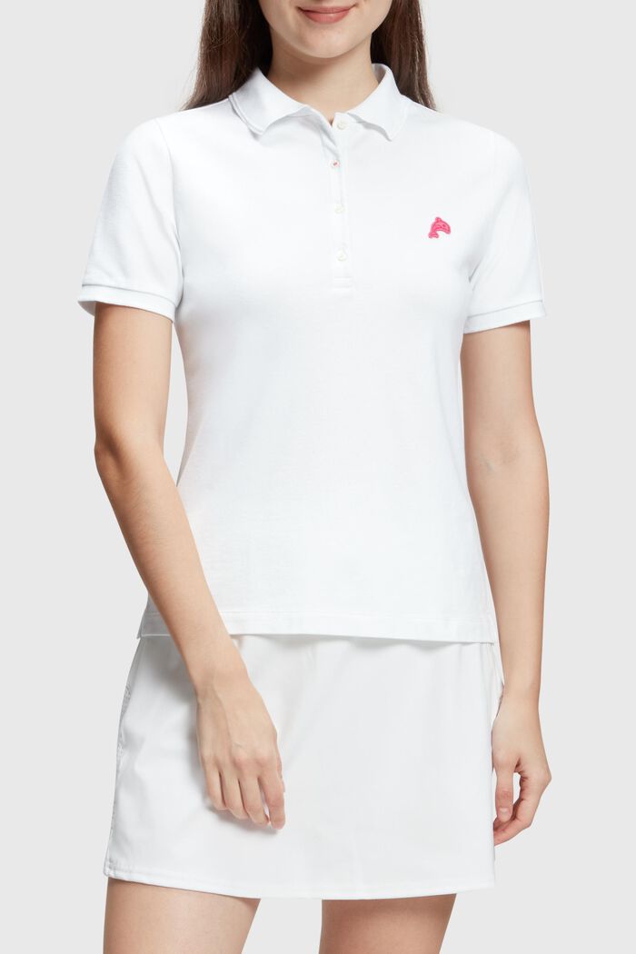 Polo classique Dolphin Tennis Club, WHITE, detail image number 0