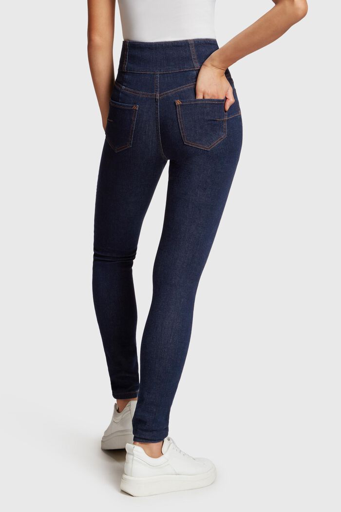 Effet sculptant : le jean Skinny taille haute, BLUE DARK WASHED, detail image number 1