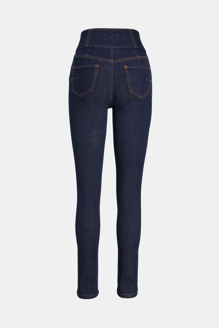 Effet sculptant : le jean Skinny taille haute, BLUE DARK WASHED, detail image number 5