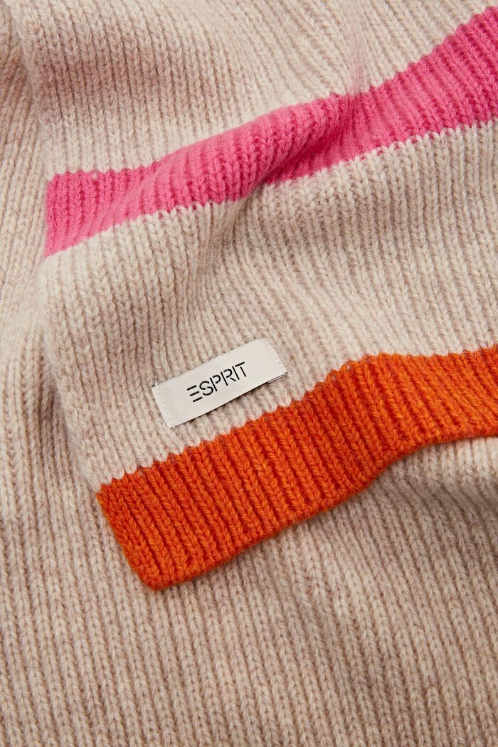 Écharpe en laine mélangée à détails rayés, ICE, detail image number 1